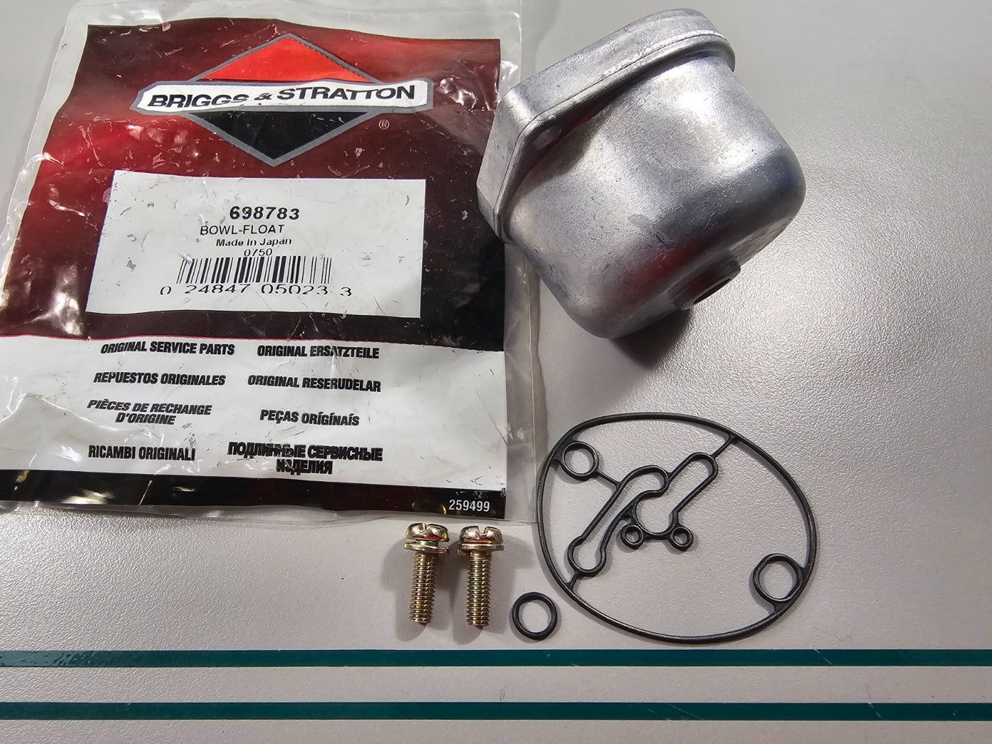 NEW OEM 698783 Briggs & Stratton Float Bowl 0810