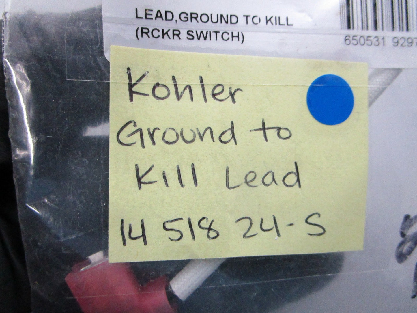 NEW OEM 14 518 24-S Kohler Ground to Kill Lead 0810