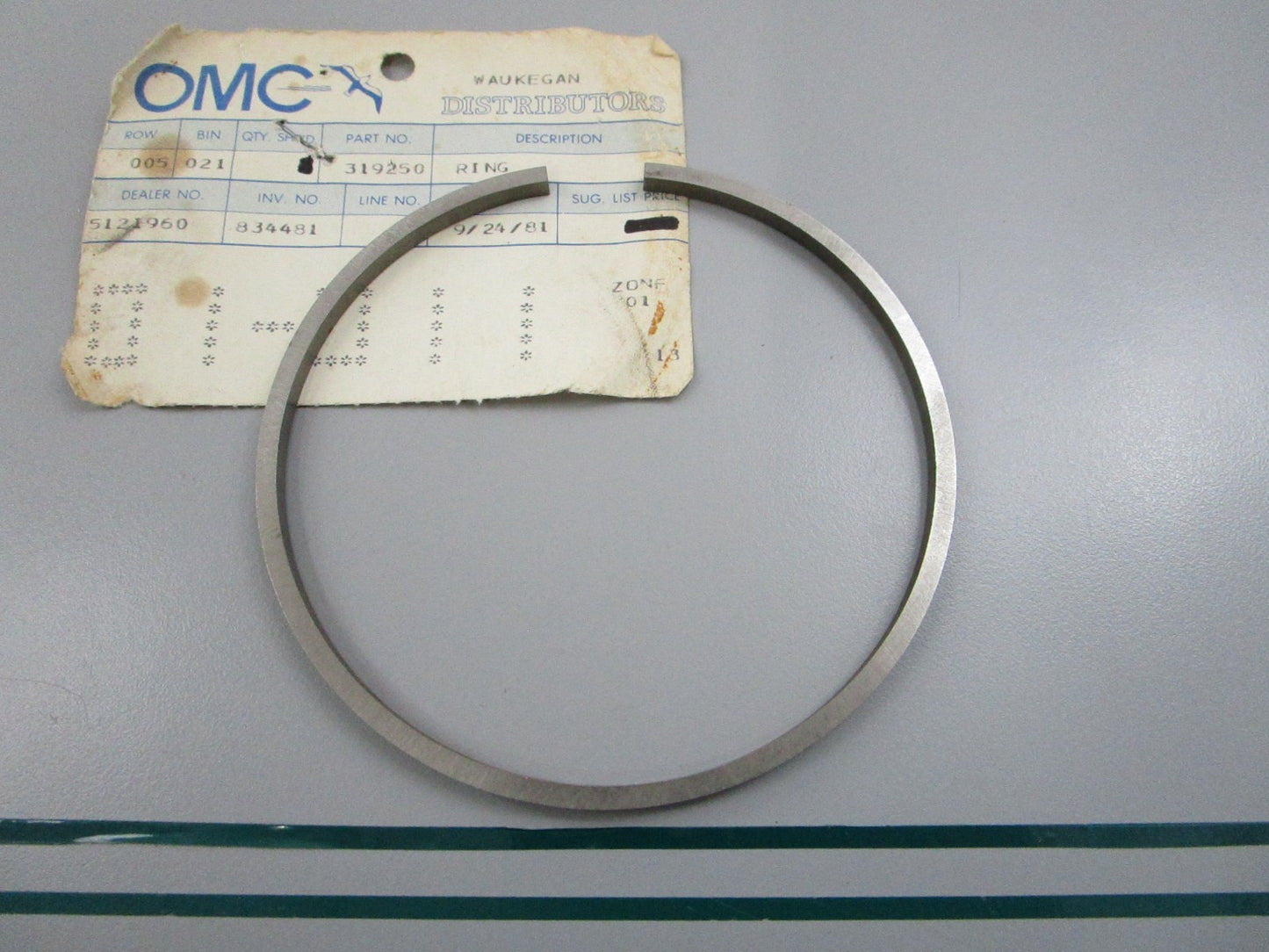OMC Johnson Evinrude NEW OEM Ring 0319250 319250 Outboard Marine NOS Part 0810
