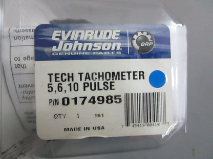 *NEW OEM* 0820 OMC Johnson Evinrude Tech Tachometer 5, 6, 10 Pulse 174985 017498