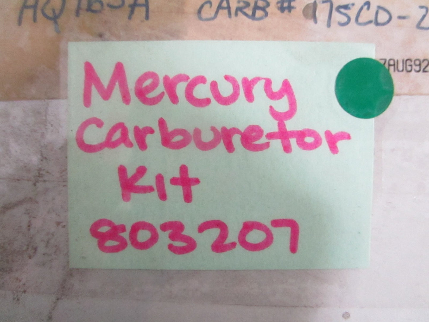 NEW 803207 Mercury QuickFit Carburetor Kit 0820