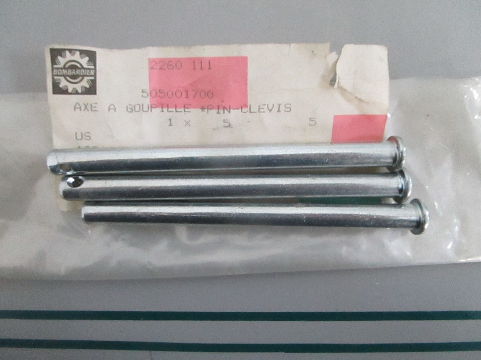 NEW OEM (LOT OF 3) 505001700 Ski-Doo Clevis Pin 0820