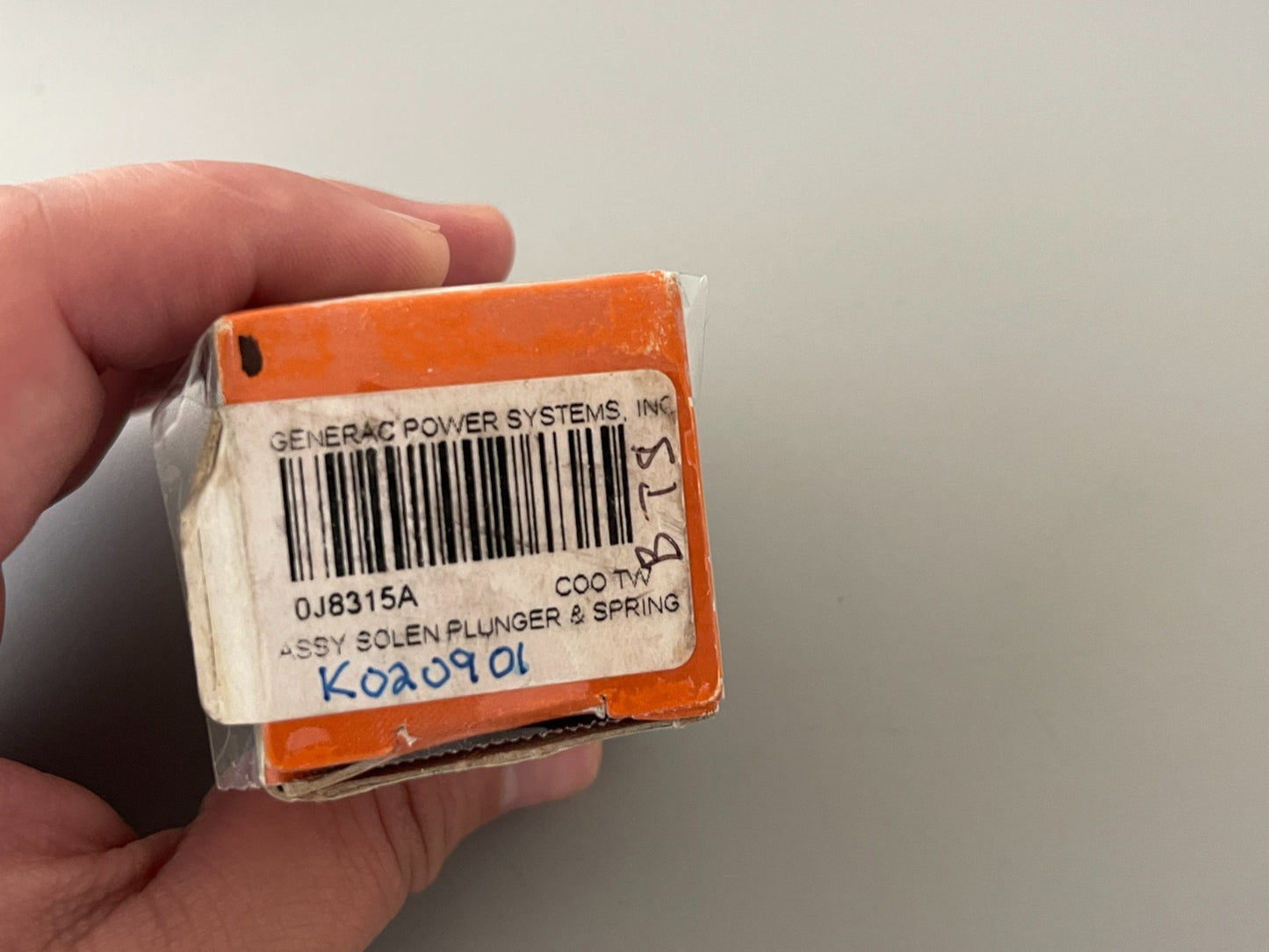 *NEW OEM* 0720 Generac Solenoid Plunger & Spring 0J8315A