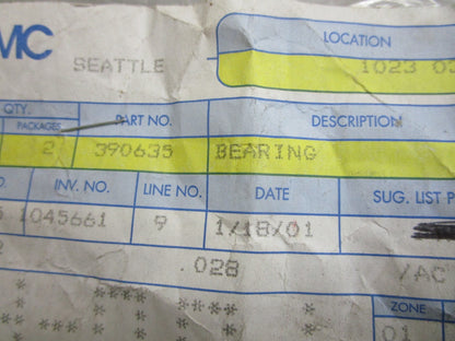 *NEW OEM* 0750 OMC Johnson Evinrude BEARING 390635 0390635