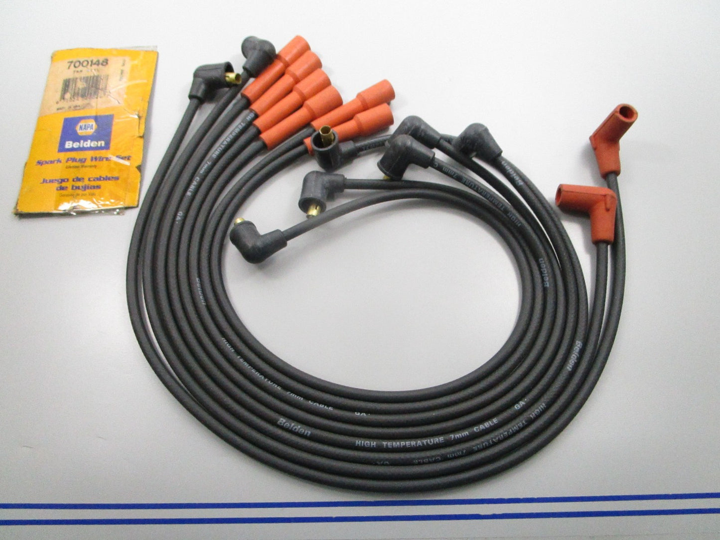 NEW 700148 NAPA 7mm 8 Cylinder Spark Plug Wire Set 0810