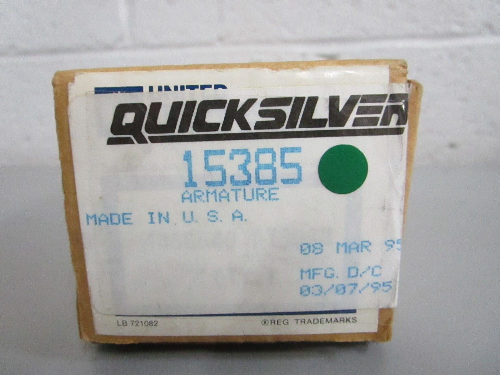 NEW OEM 15385 Mercury Quicksilver Armature 0820