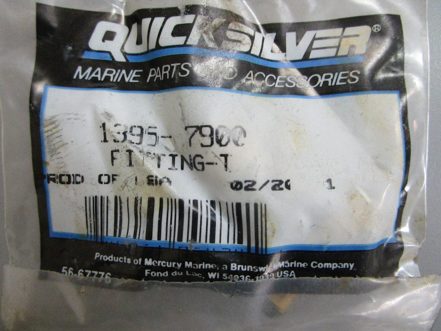 *NEW OEM* 0820 Mercury Quicksilver T-Fitting 1395-7900