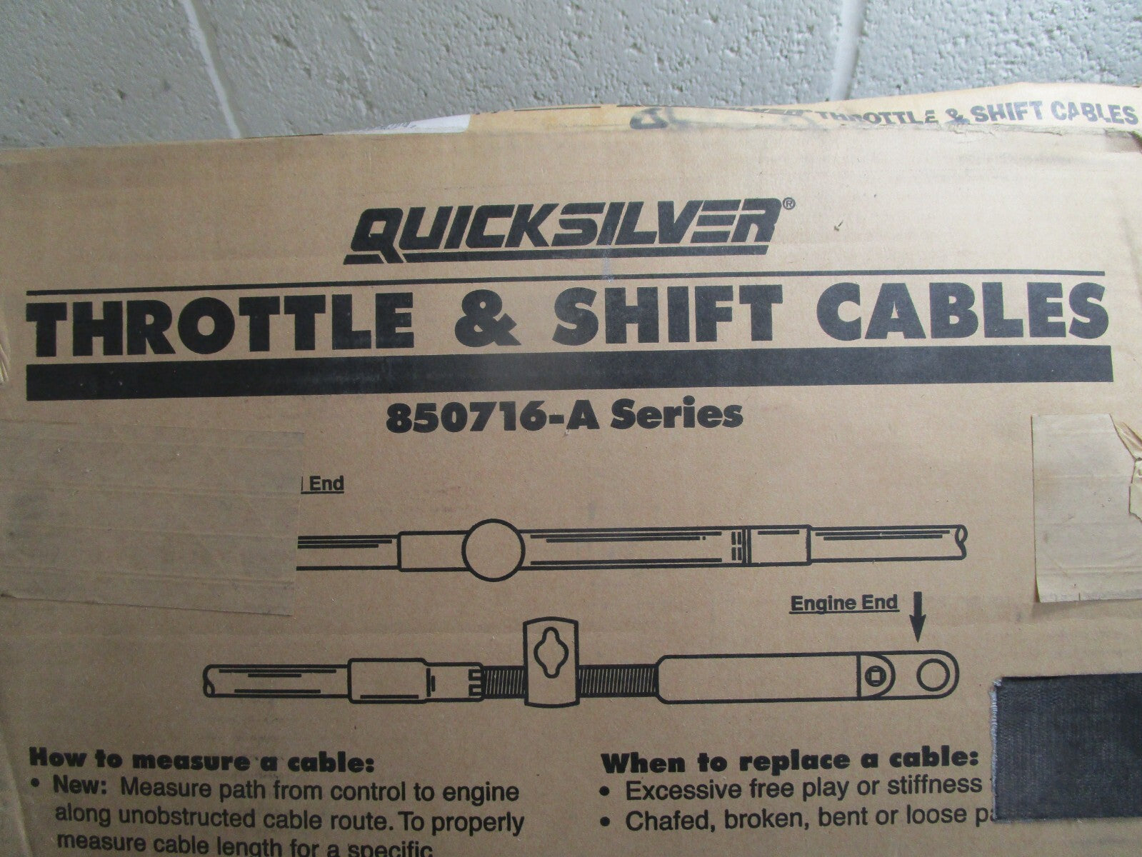 *NEW OEM* 0820 Mercury Quicksilver 13' Throttle & Shift Cables 850716A13