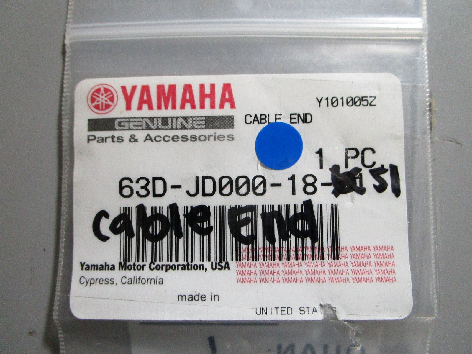 *NEW OEM* 0770 Yamaha Cable End 63D-JD000-18-51