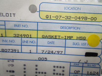 *NEW OEM* 0810 OMC Johnson Evinrude Impeller Housing Gasket 324901 0324901