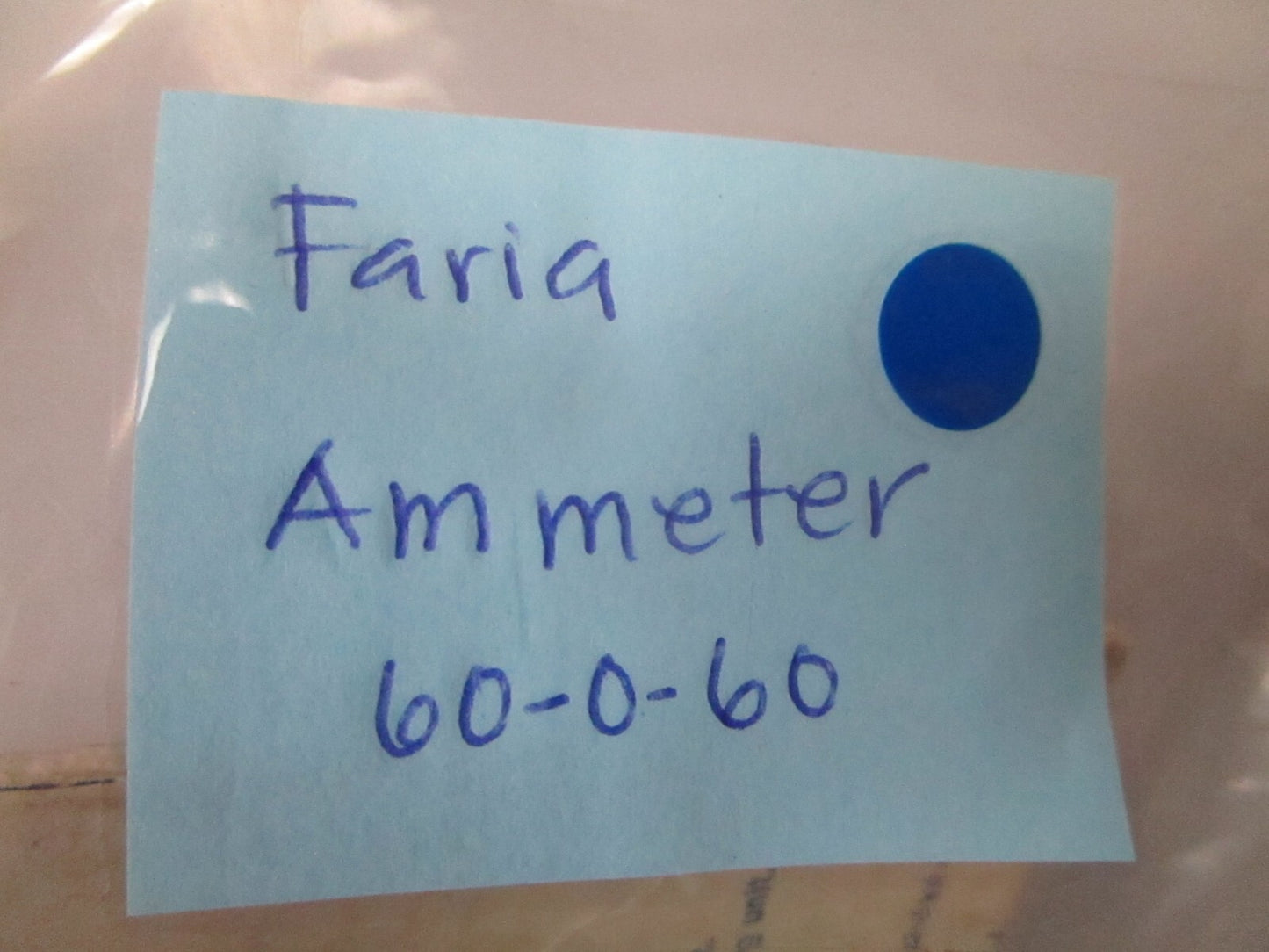 *NEW* 0810 Faria Ammeter 60-0-60