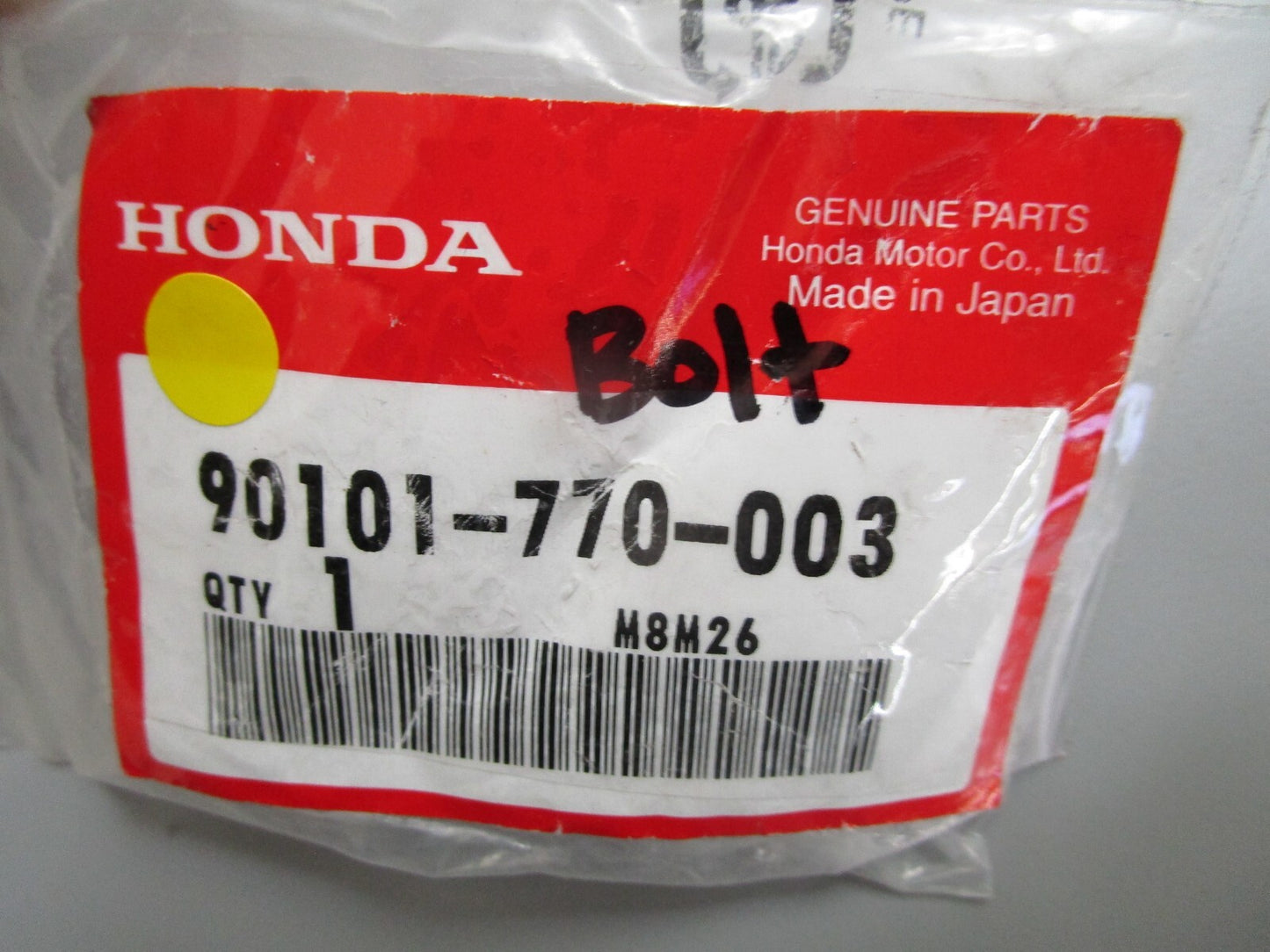 *NEW OEM* 0810 Honda Bolt 90101-770-003