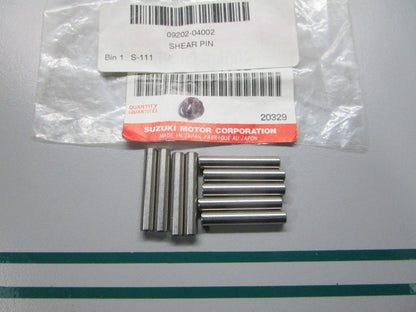 NEW OEM (LOT OF 9) 09202-04002 Suzuki Shear Pin 0810