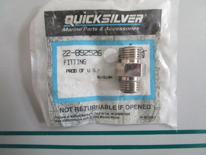 NEW OEM 22-892526 Mercury Quicksilver Fitting 0820