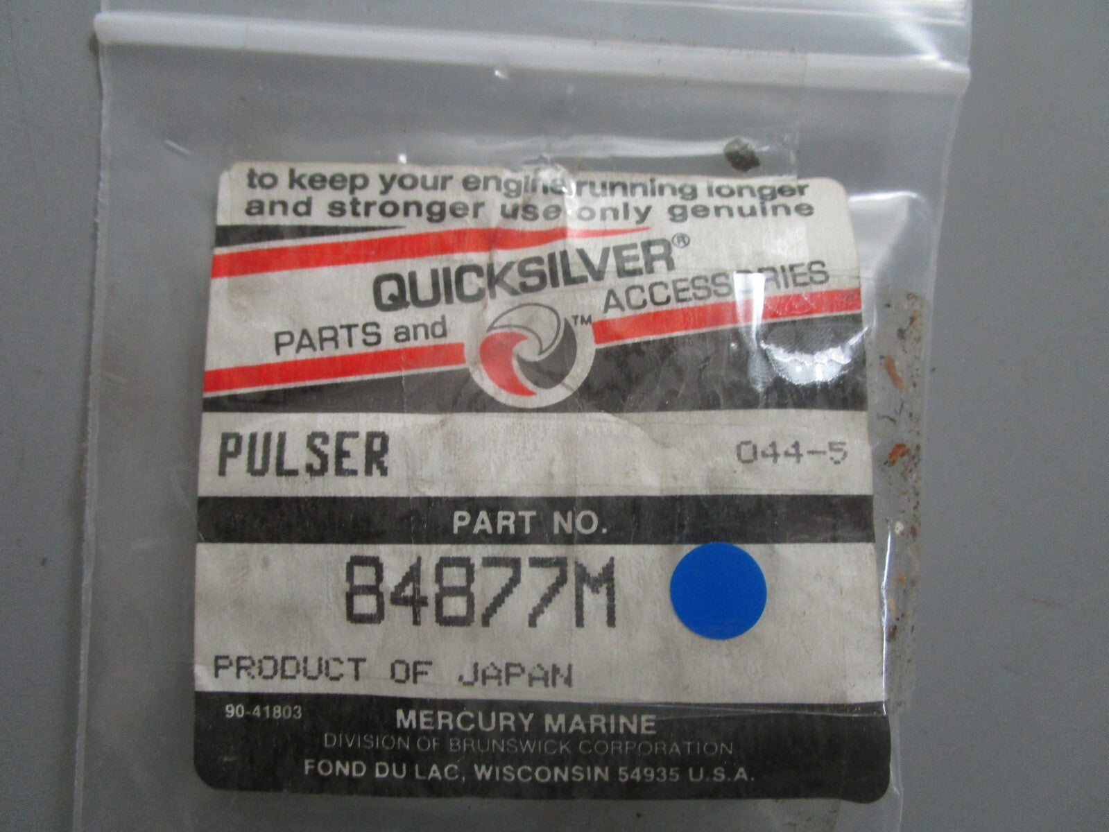 *NEW OEM* 0810 Mercury Quicksilver Pulser 84877M