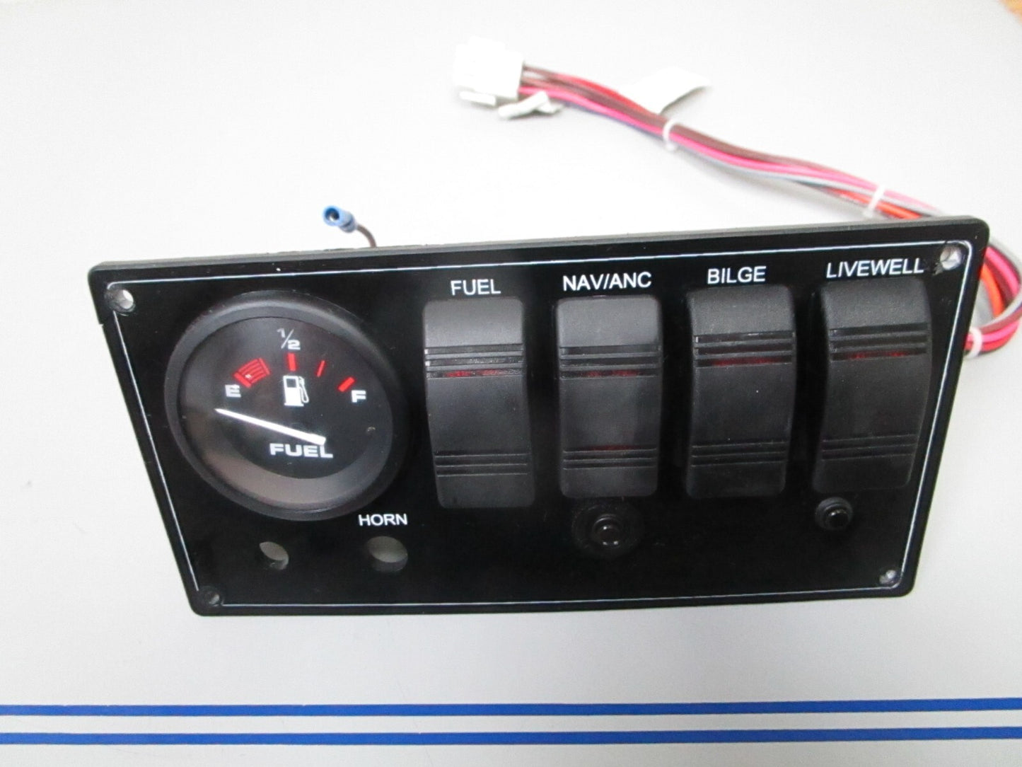 *NEW OEM* 0720 Teleflex Amega Series 2" Fuel Gauge & Panel Switch Assembly 57902