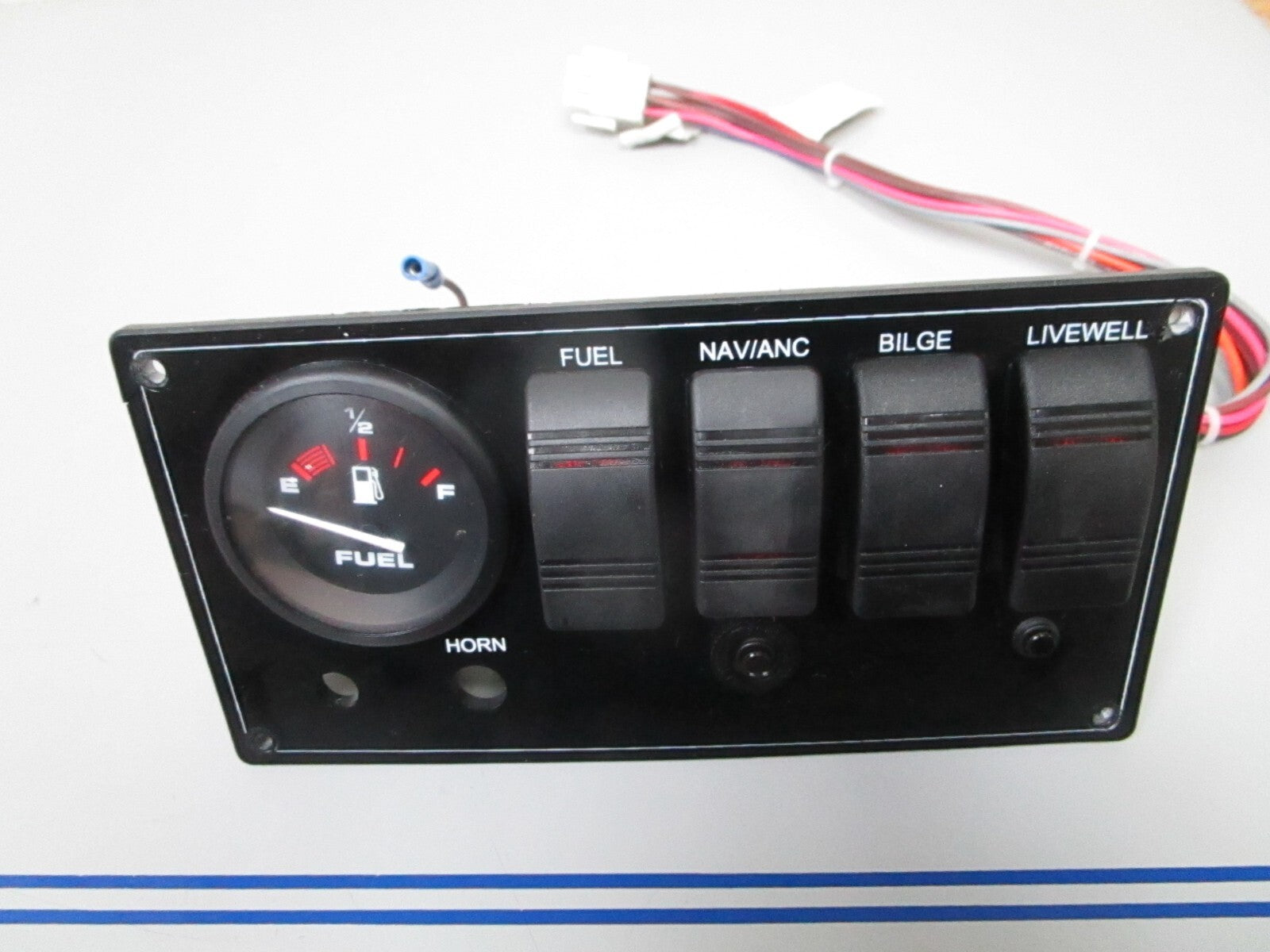 *NEW OEM* 0720 Teleflex Amega Series 2" Fuel Gauge & Panel Switch Assembly 57902