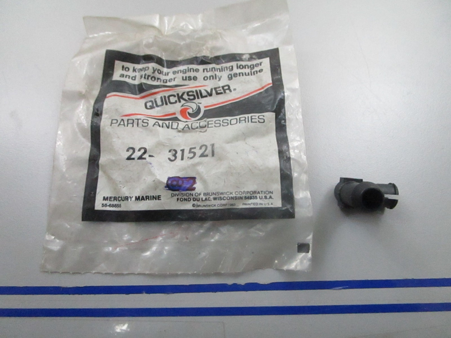 *NEW OEM* 0810 Mercury Quicksilver Elbow Connector 22-31521