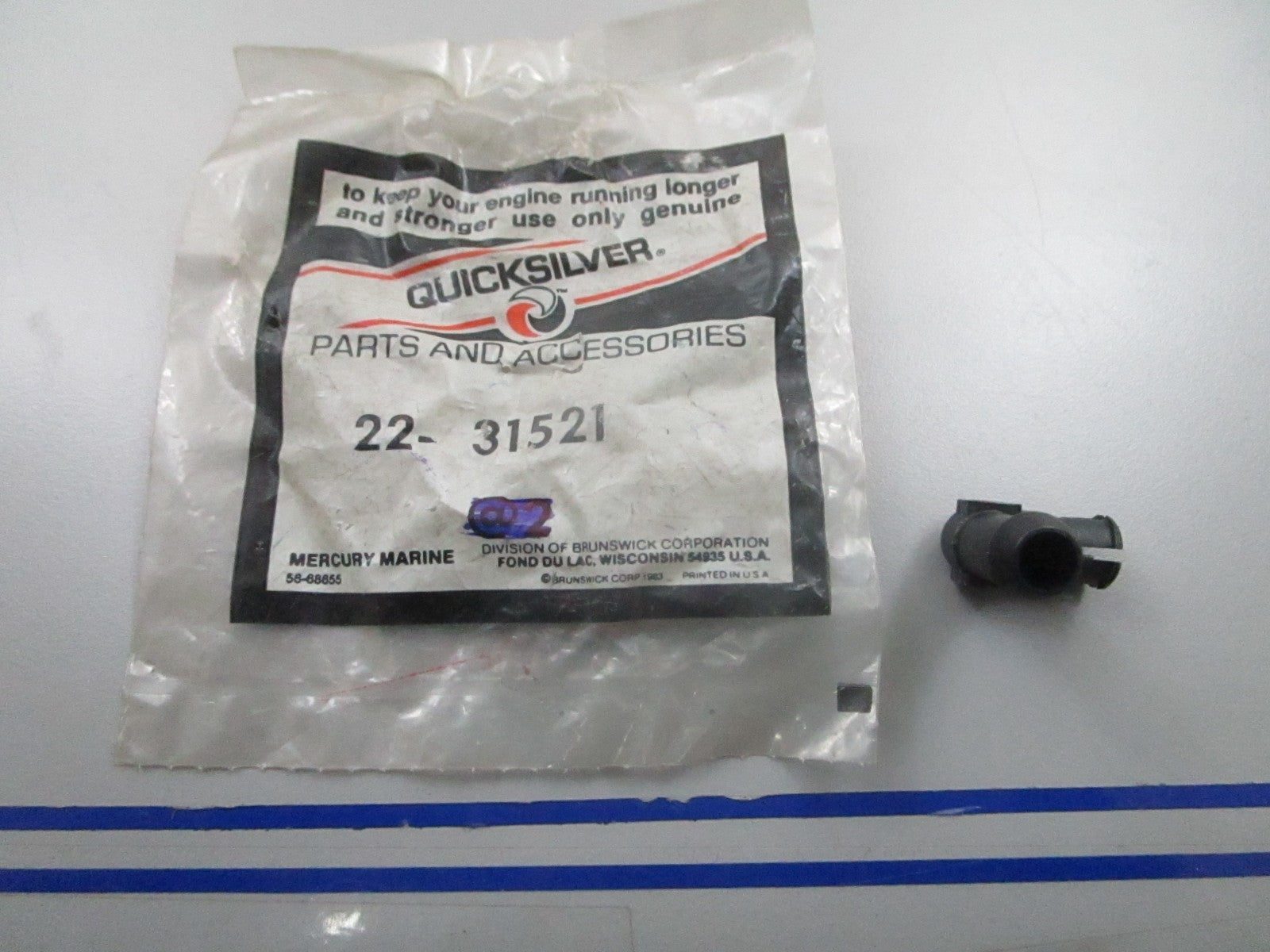 *NEW OEM* 0810 Mercury Quicksilver Elbow Connector 22-31521