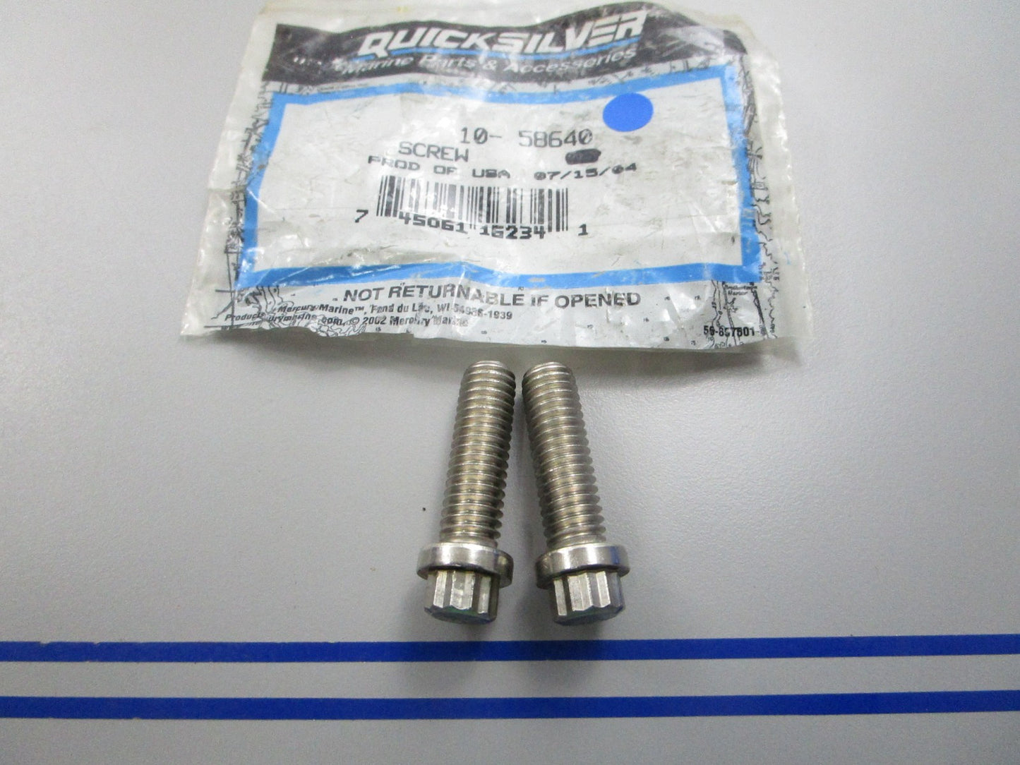 NEW OEM (LOT OF 2) 10-58640 Mercury Quicksilver Screw 0810