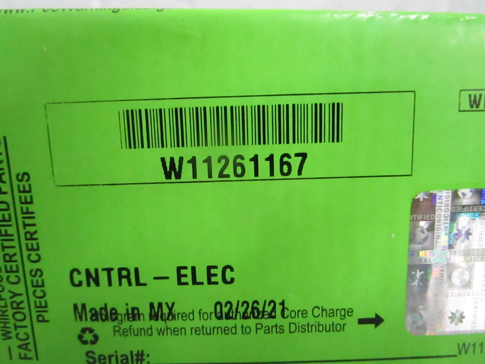 NEW OEM W11261167 Whirlpool Oven Control Board 0820