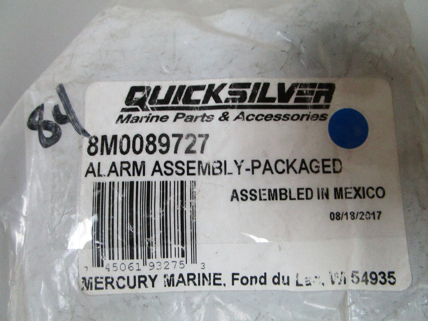 *NEW OEM* 0810 Mercury Quicksilver Packaged Alarm Assembly 8M0089727