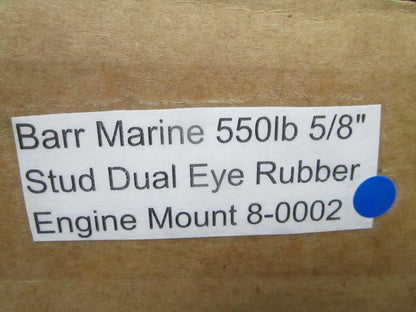 NEW 8-0002 Barr Marine 550lb 5/8" Stud Dual Eye Rubber Engine Mount 0720