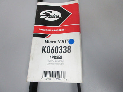 NEW K060338 Gates Micro-V 13/16" x 34 ⅜" Serpentine Belt 0720