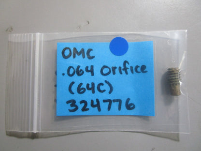 *NEW OEM* 0810 OMC Johnson Evinrude .064 Orifice (64C) 324776 0324776