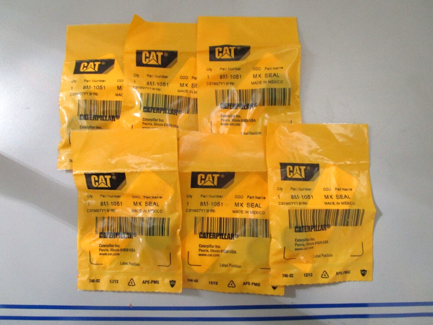 *NEW OEM* (LOT OF 6) 0780 Caterpillar Seal 8M-1051