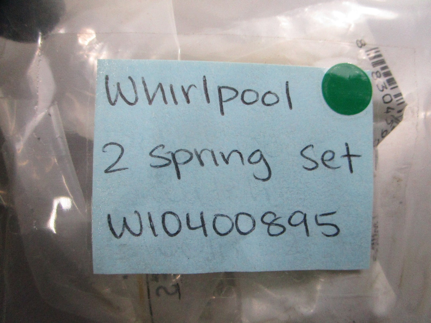 NEW OEM W10400895 Whirlpool 2 Spring Set 0810