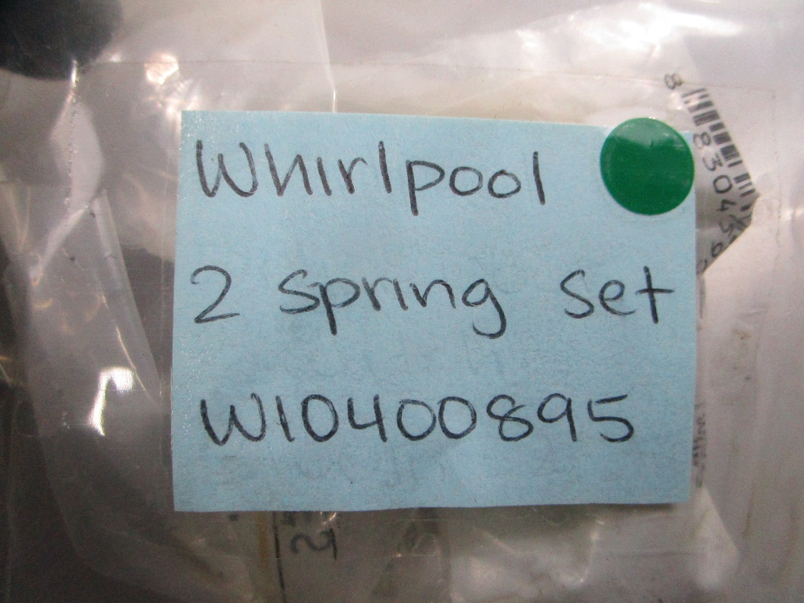 NEW OEM W10400895 Whirlpool 2 Spring Set 0810