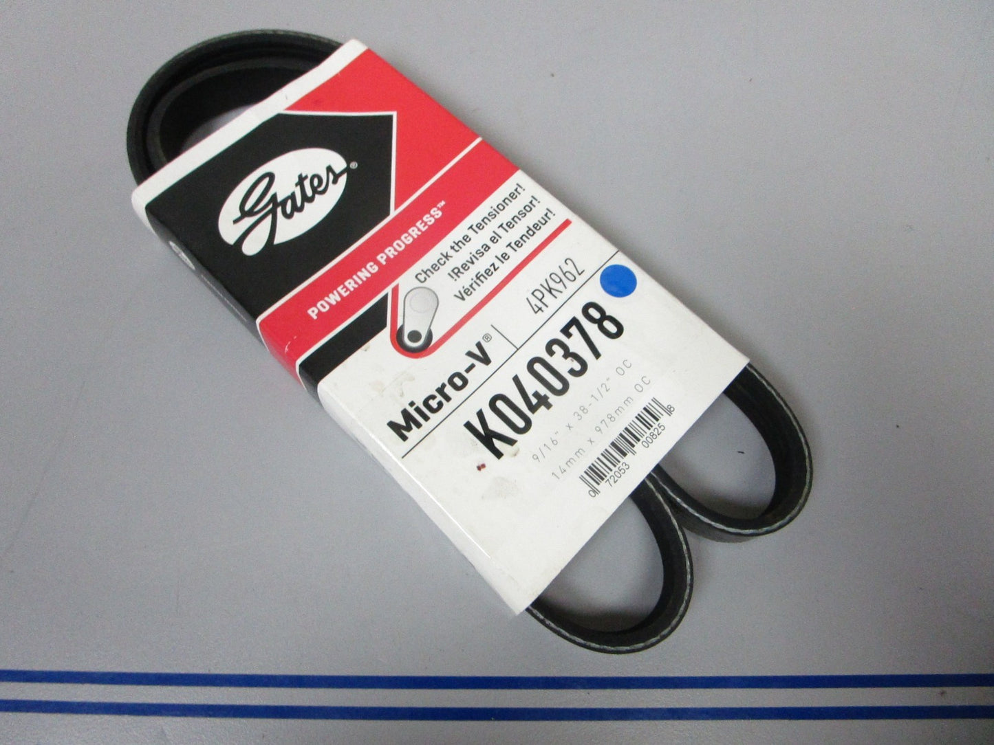 NEW K040378 Gates Micro-V 9/16" x 38 ½" Serpentine Belt 0720