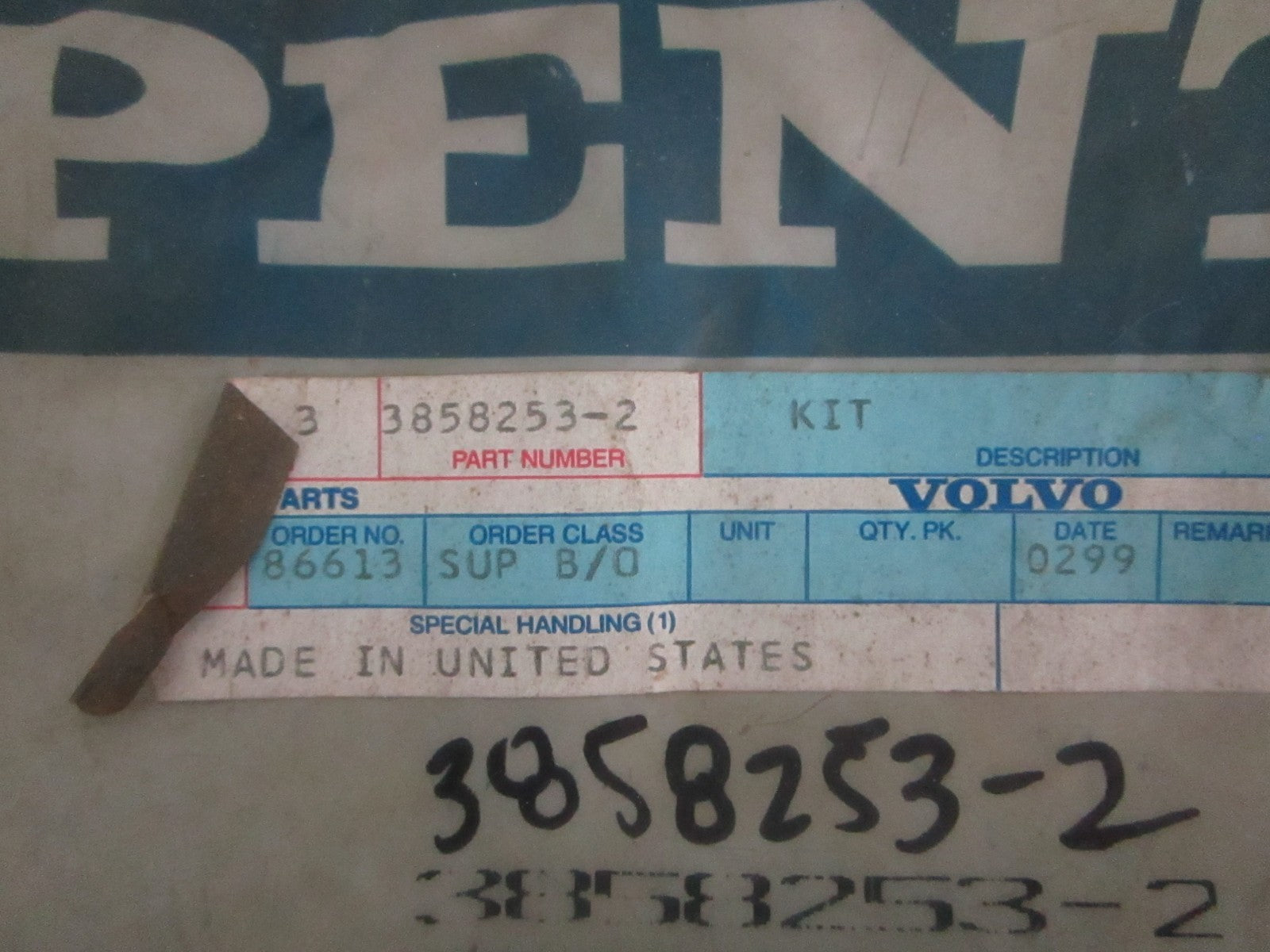 NEW OEM 3858253 Volvo Penta Campaign Kit 0820
