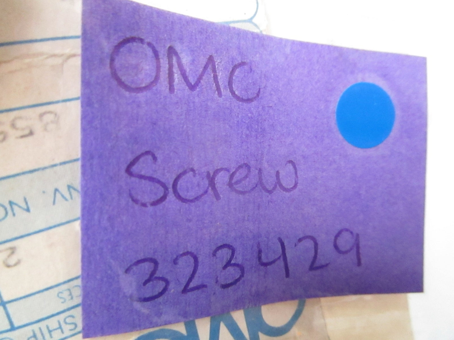 NEW OEM (LOT OF 2) 323429 0323429 OMC Johnson Evinrude Screw 0810