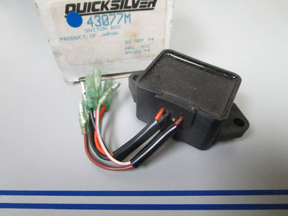 NEW OEM 43077M Mercury Quicksilver Switch Box 0720