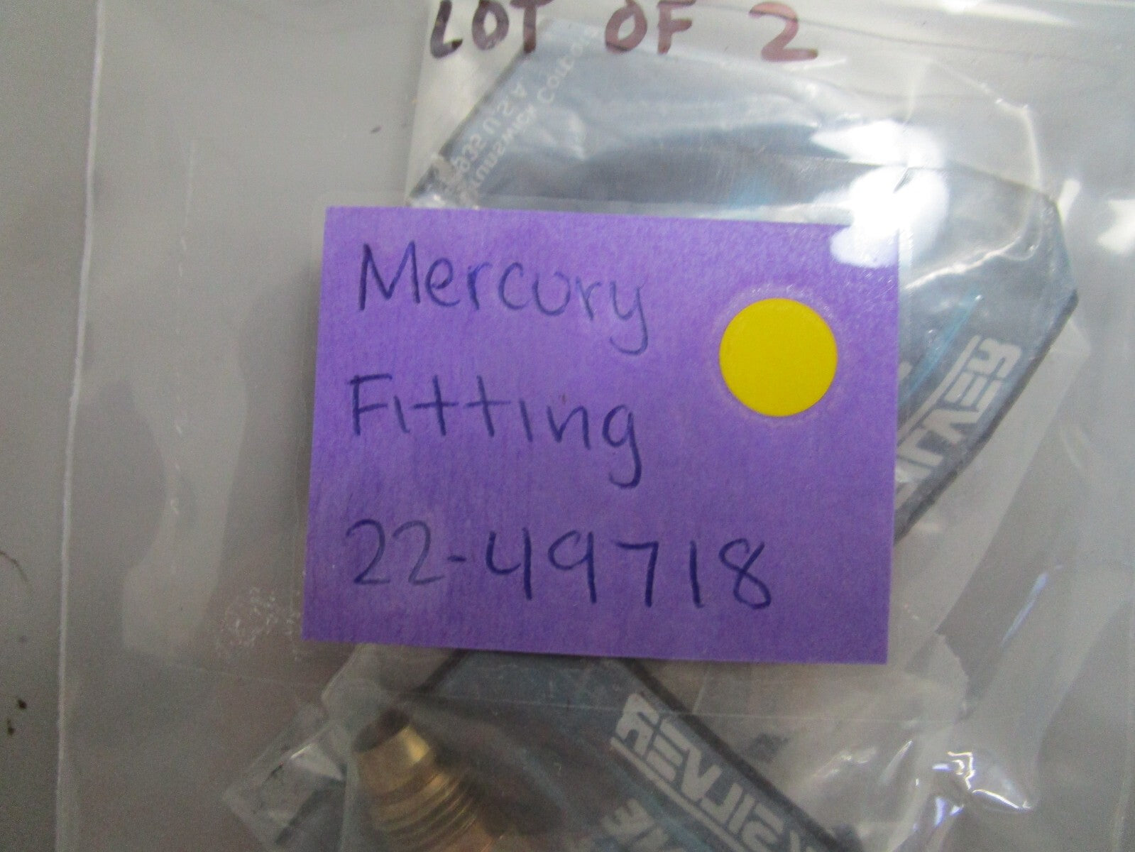 *NEW OEM* (LOT OF 2) 0810 Mercury Quicksilver Fitting 22-49718