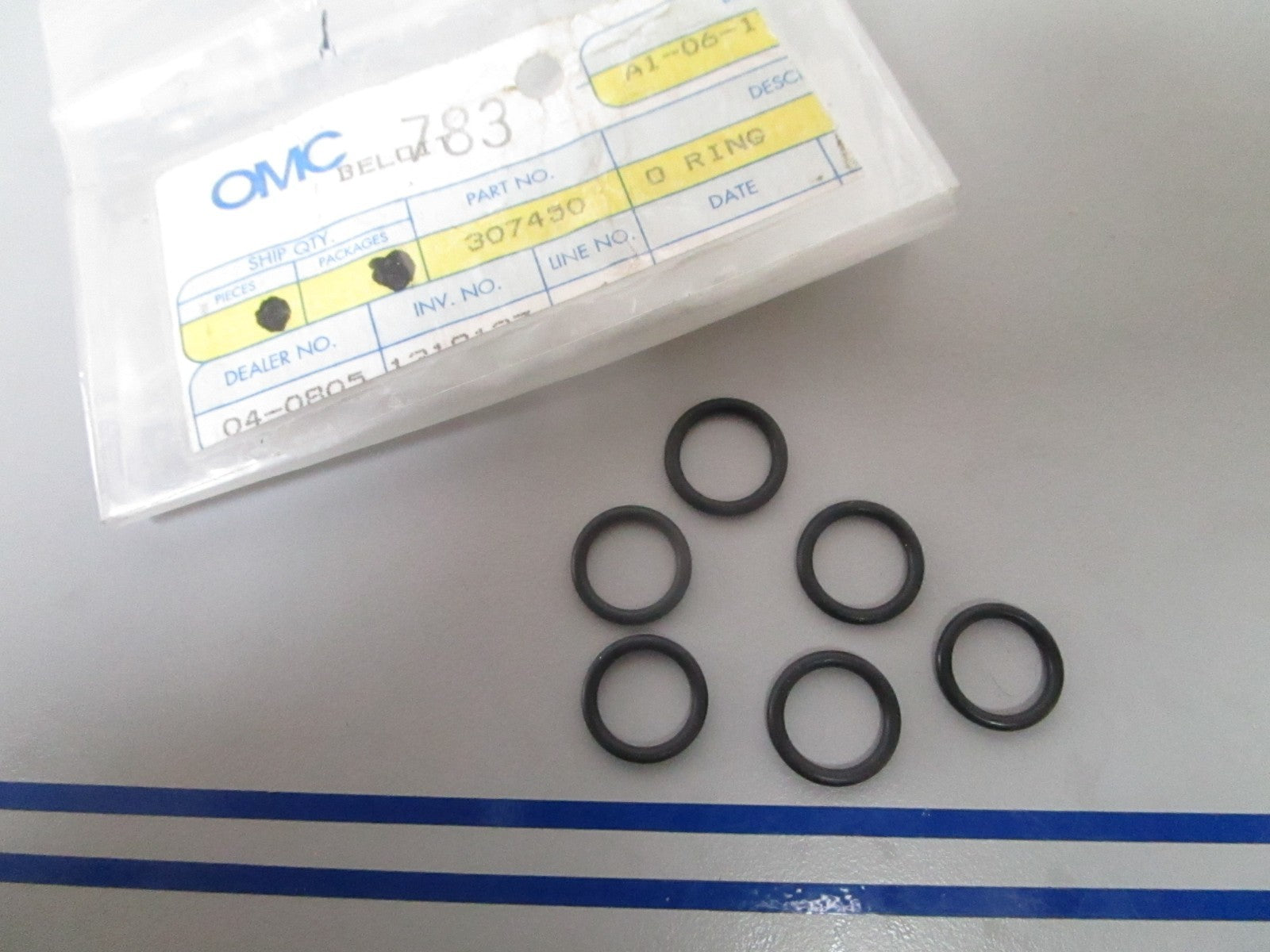 NEW OEM (LOT OF 6) 307450 0307450 OMC Johnson Evinrude O-Ring 0810