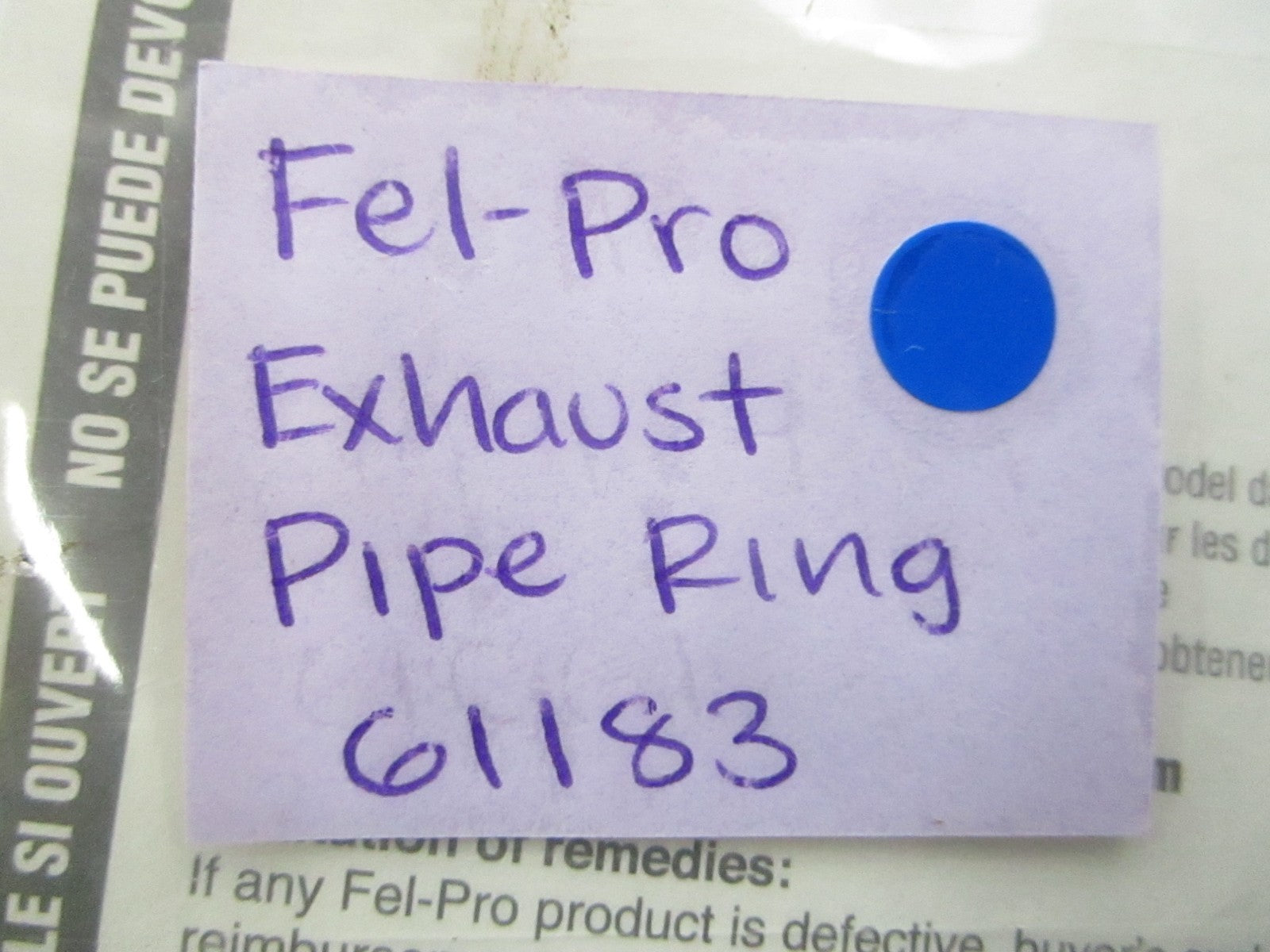 *NEW* 0810 Fel-Pro Exhaust Pipe Ring 61183