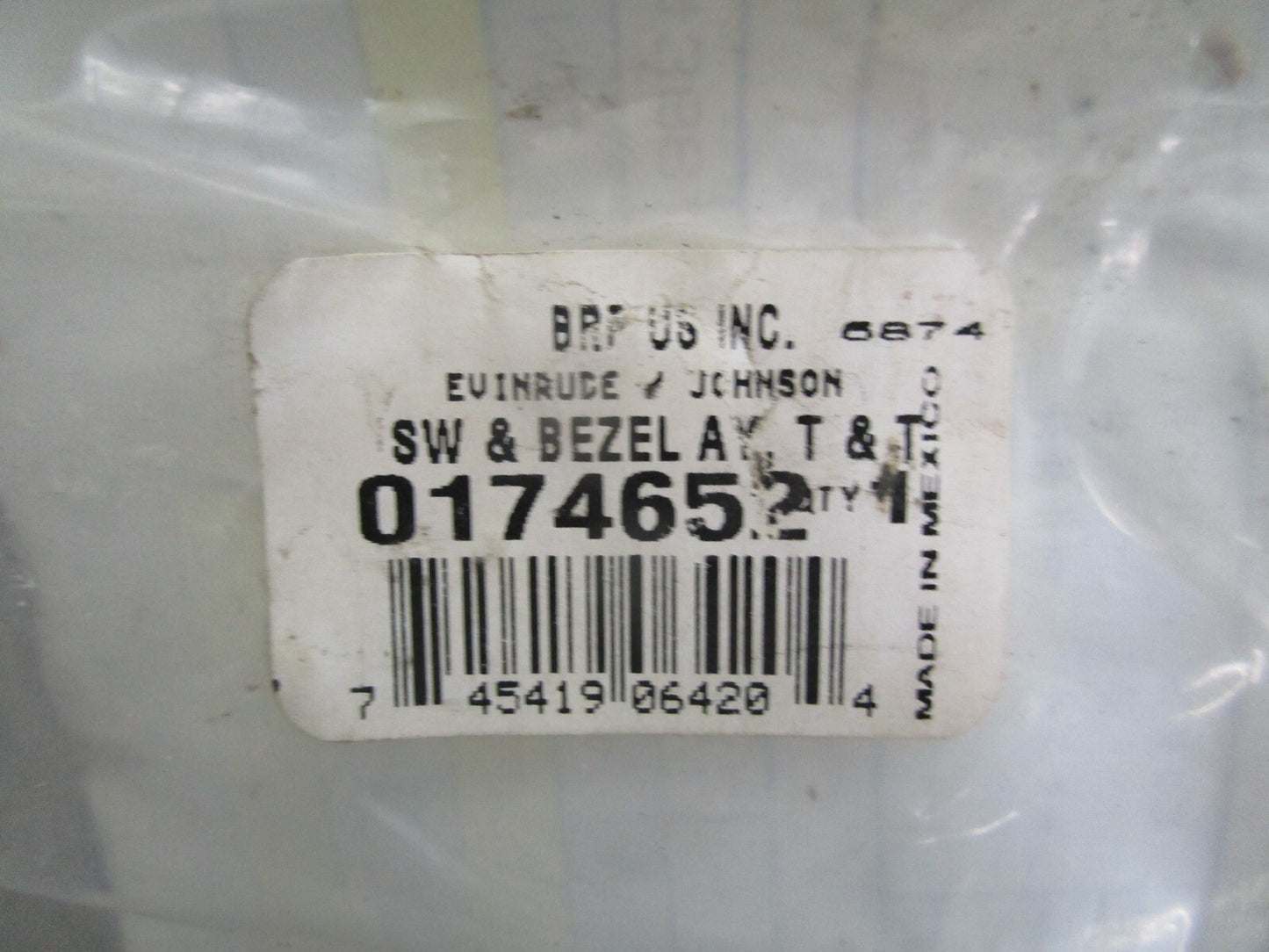 *NEW OEM* 0820 OMC Johnson Evinrude Switch & Bezel Ay 174652 0174652