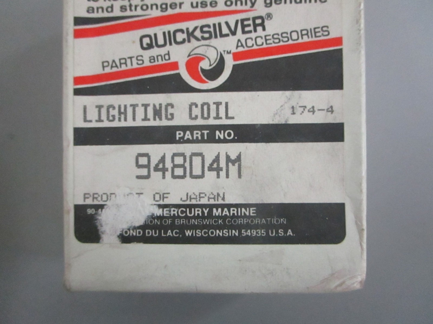 *NEW OEM* 0820 Mercury Quicksilver Lightning Coil 94804M