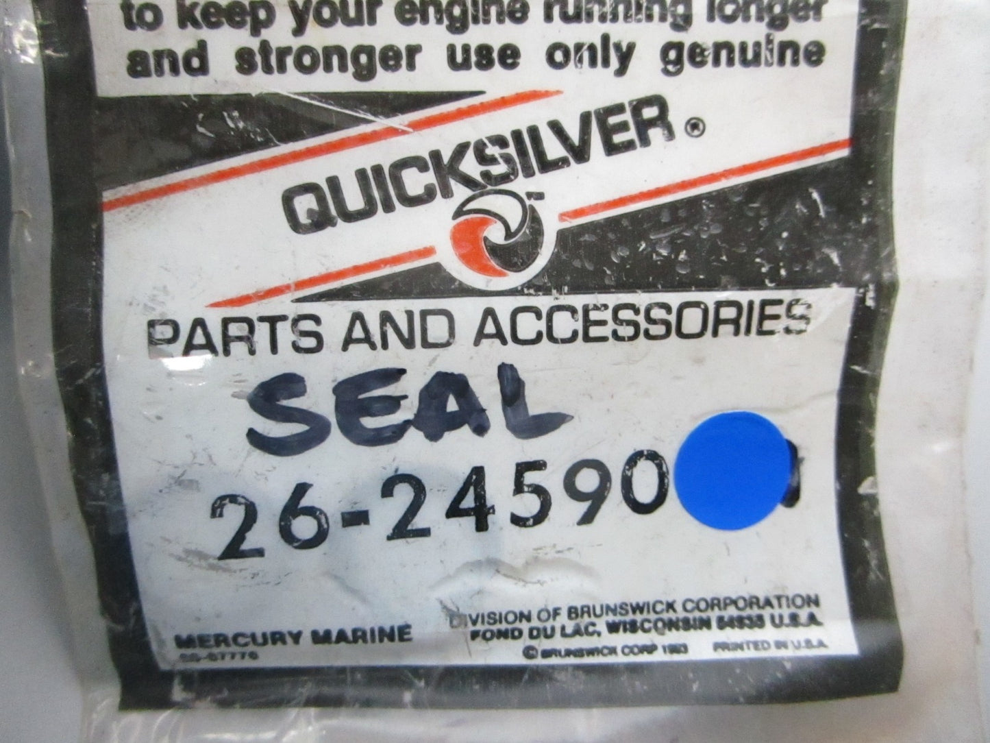 NEW OEM 26-24590 Mercury Quicksilver Seal 0810