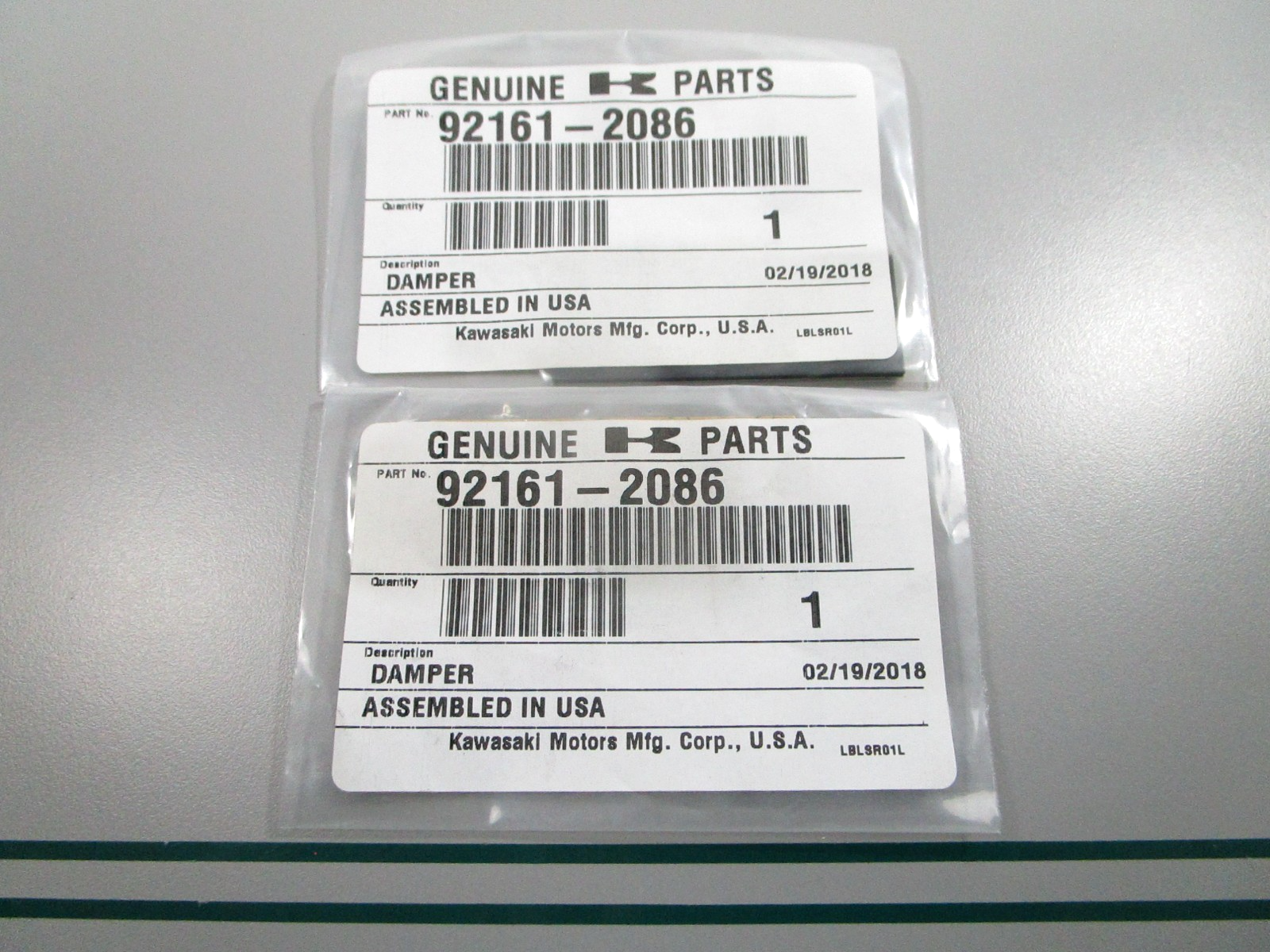 NEW OEM (LOT OF 2) 92161-2086 Kawasaki Damper 0810
