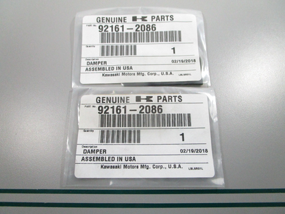 NEW OEM (LOT OF 2) 92161-2086 Kawasaki Damper 0810
