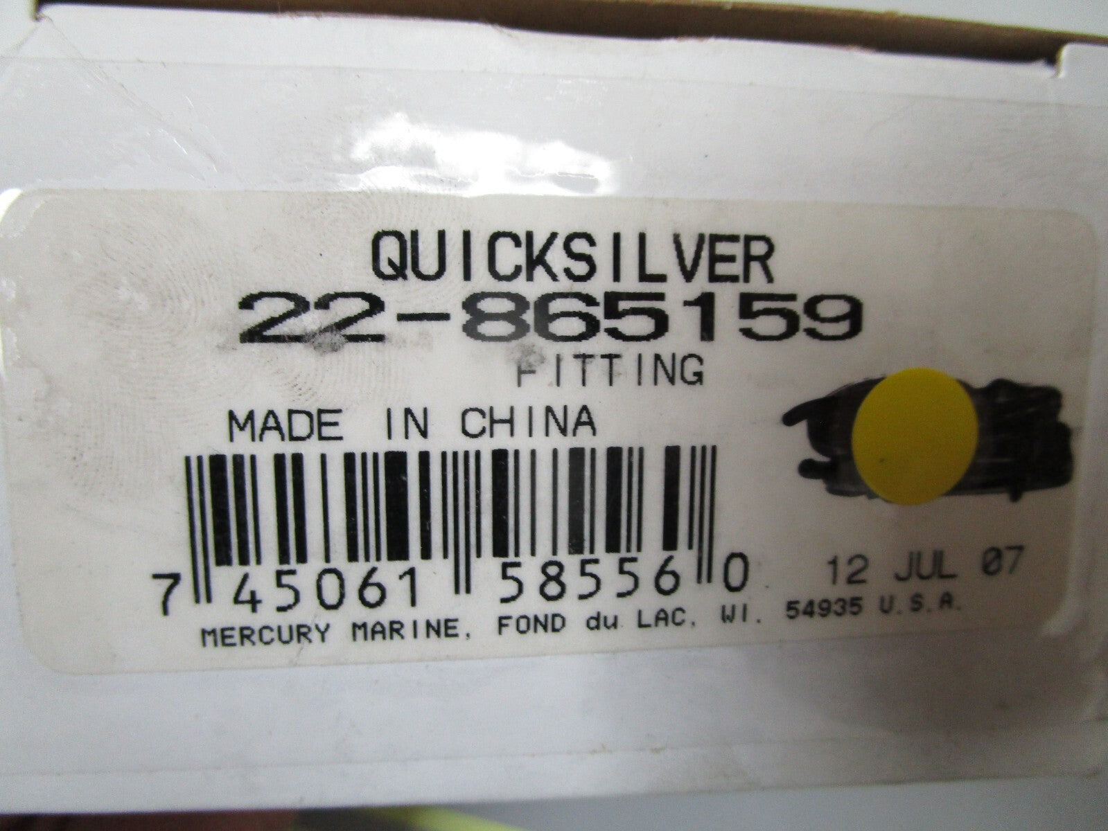 *NEW OEM* 0720 Mercury Quicksilver Fitting 22-865159