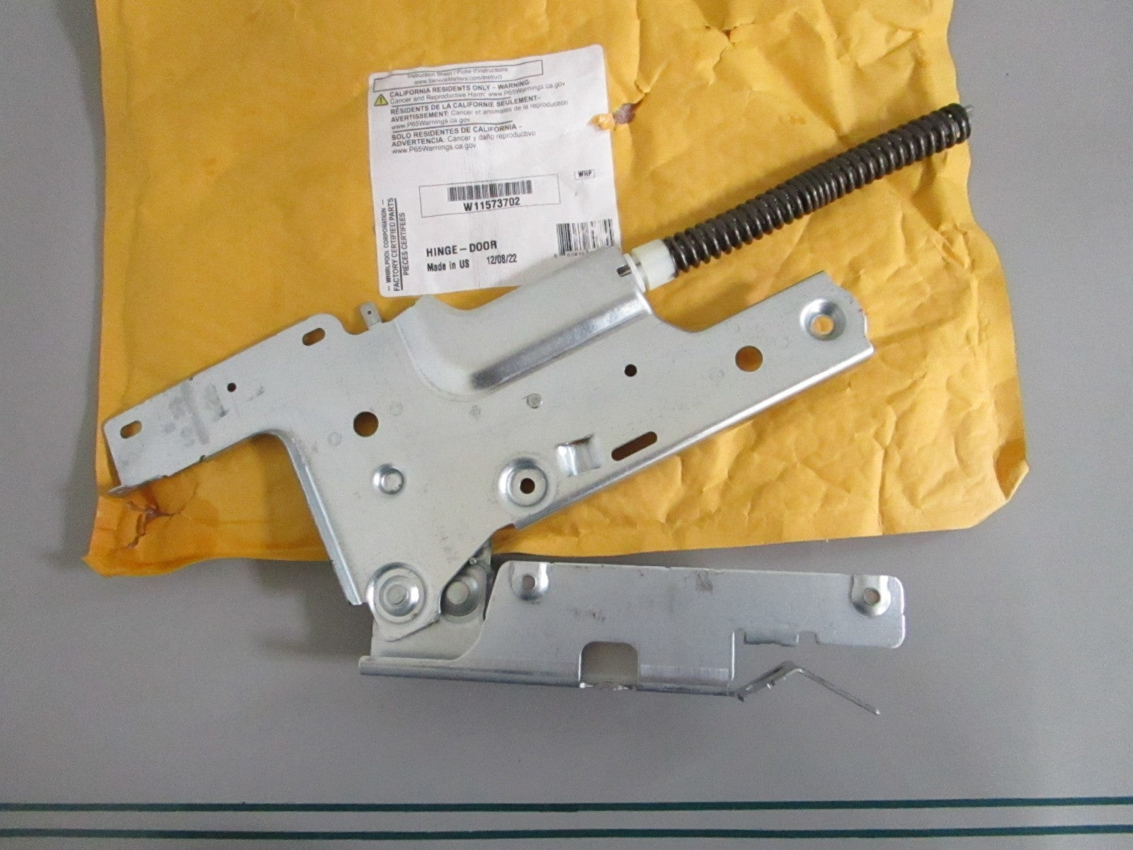 Whirlpool NEW OEM Dishwasher Door Hinge W11573702 Genuine Factory Part 0820
