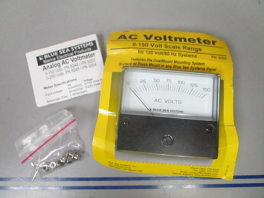 *NEW OEM* 0720 Blue Sea System AC Analog Voltmeter 0-150V 9353