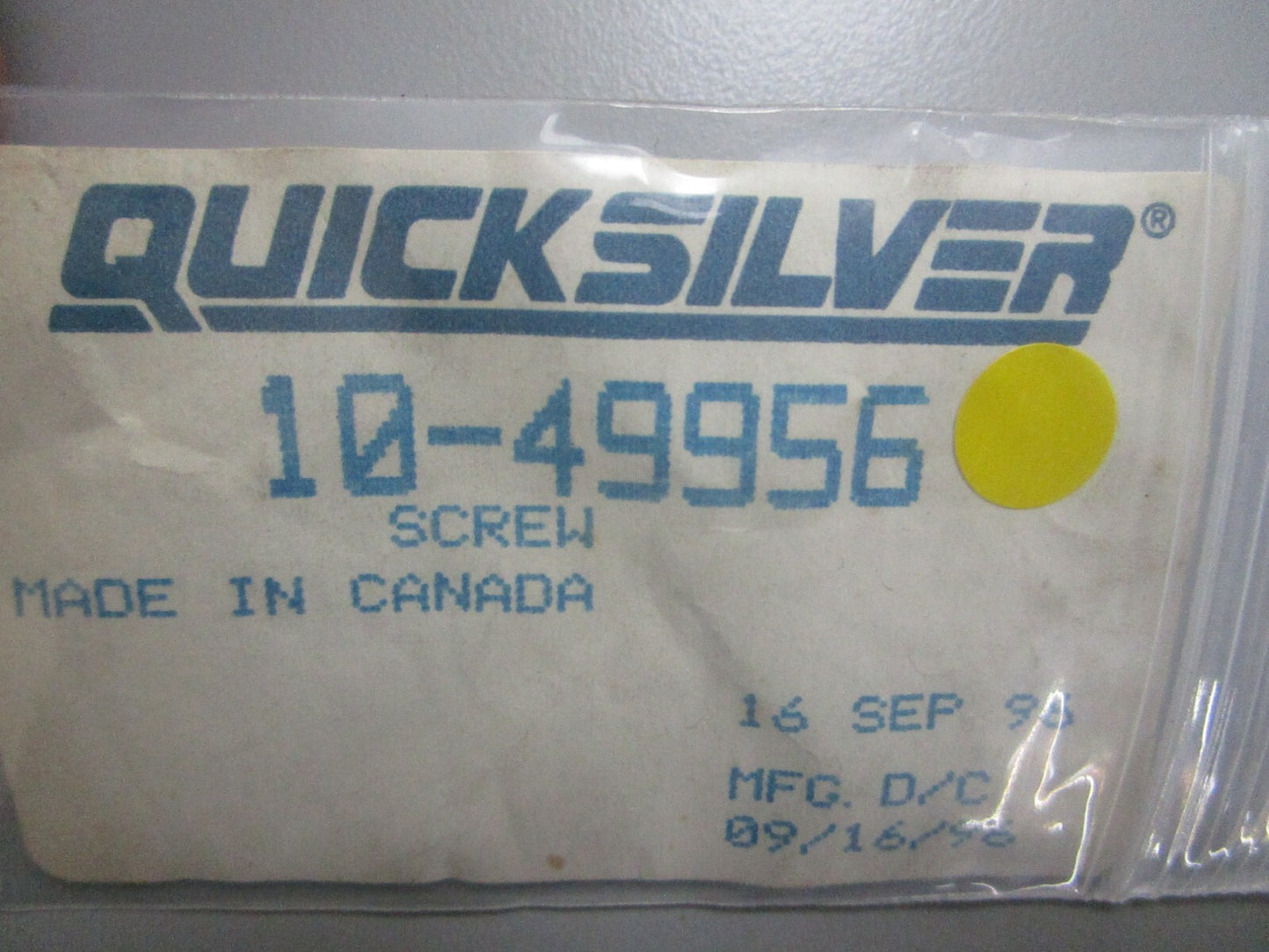 *NEW OEM* 0810 Mercury Quicksilver Screw 10-49956