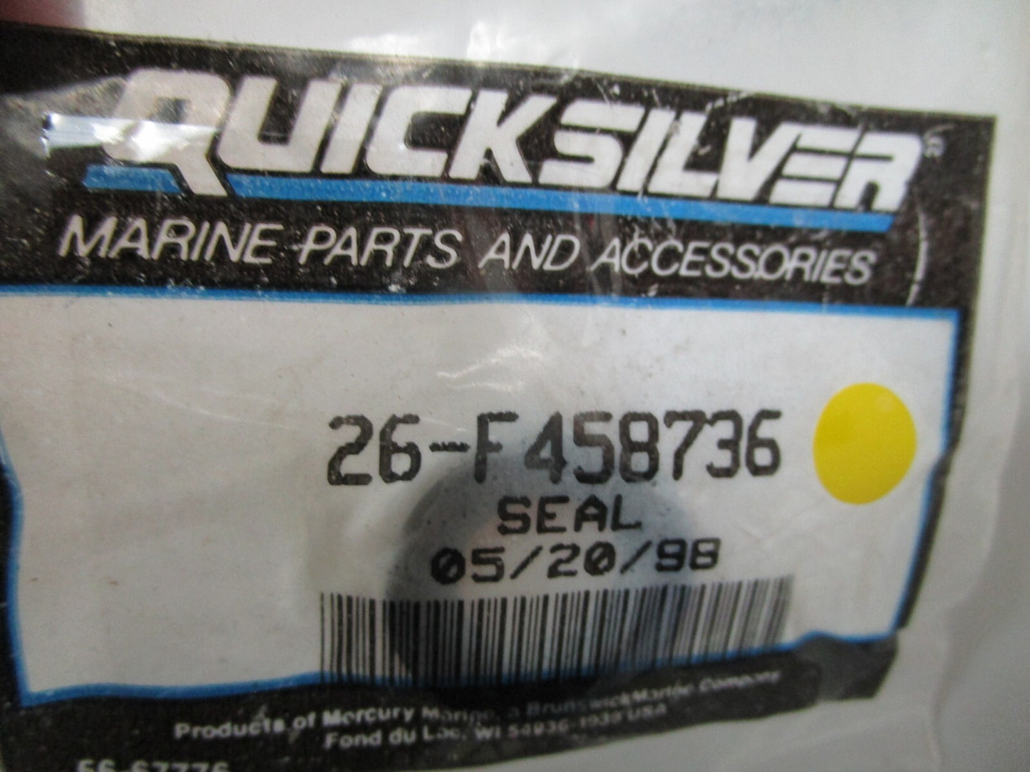 *NEW OEM* 0810 Mercury Quicksilver Seal 26-F458736