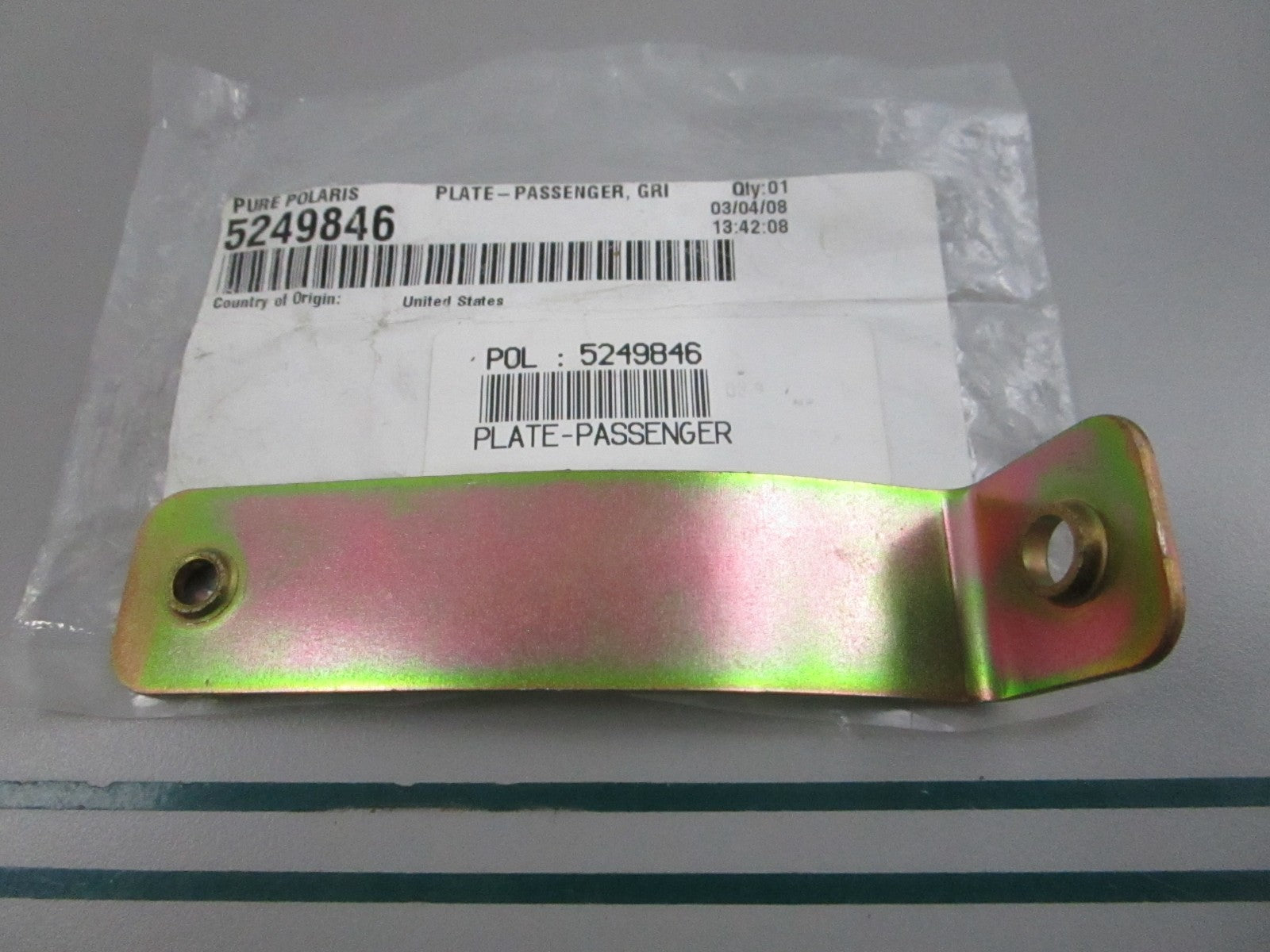 NEW OEM 5249846 Polaris Passenger Plate 0810